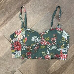 Floral Green Camisole Top